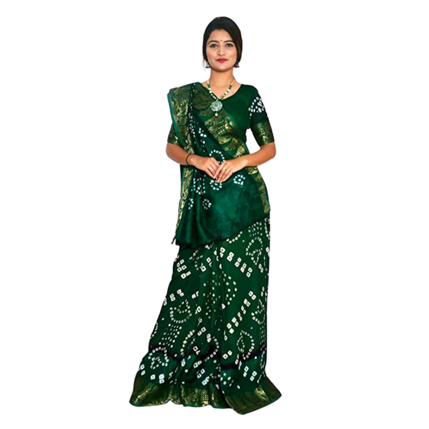 Zingme Women's Banarasi Silk Blend Saree with Blouse Piece - Elegant Traditional Ethenic Wear for Special Occasions