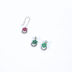 Zingme Latest Stylish Traditional Oxidised Silver Necklace Jewellery Set for Women