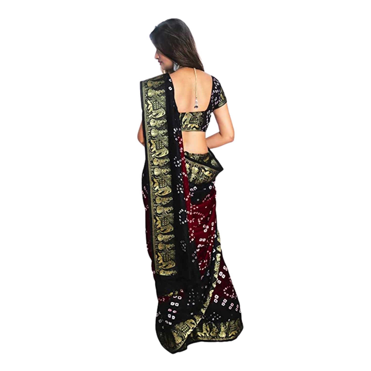 Zingme Women's Banarasi Silk Blend Saree with Blouse Piece - Elegant Traditional Ethenic Wear for Special Occasions