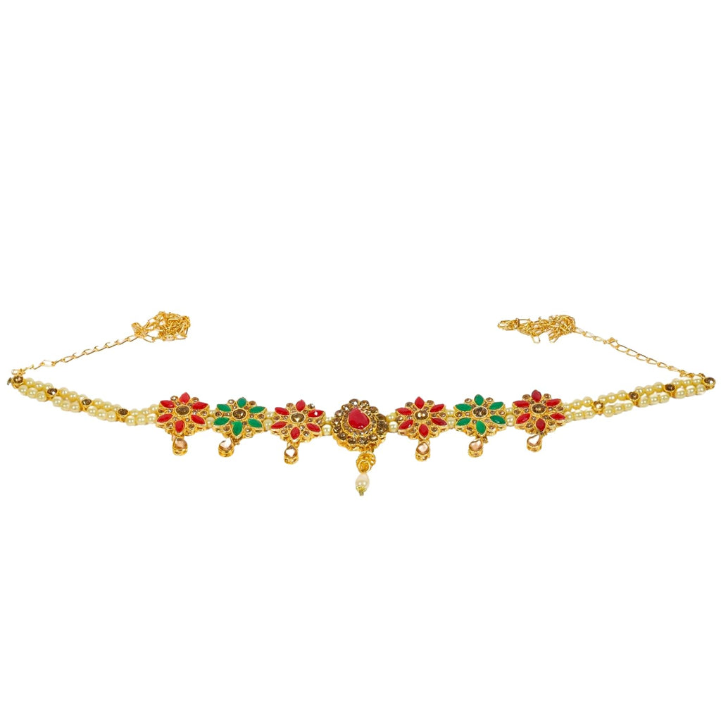 ZingMe Single patta Sleek and Stylish Colourstones Traditional Kamarbandh Jewellery Waistbelt Clothing Accessory Wedding Bridal Jewellery