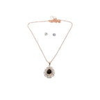 Zingme Latest Stylish Traditional Oxidised Gold Plated Necklace Jewellery Set for Women