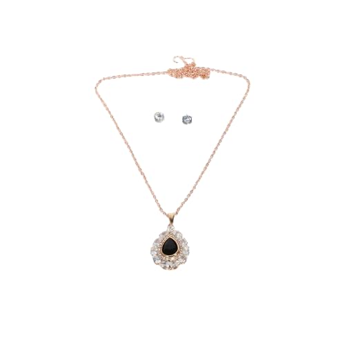 Zingme Latest Stylish Traditional Oxidised Gold Plated Necklace Jewellery Set for Women