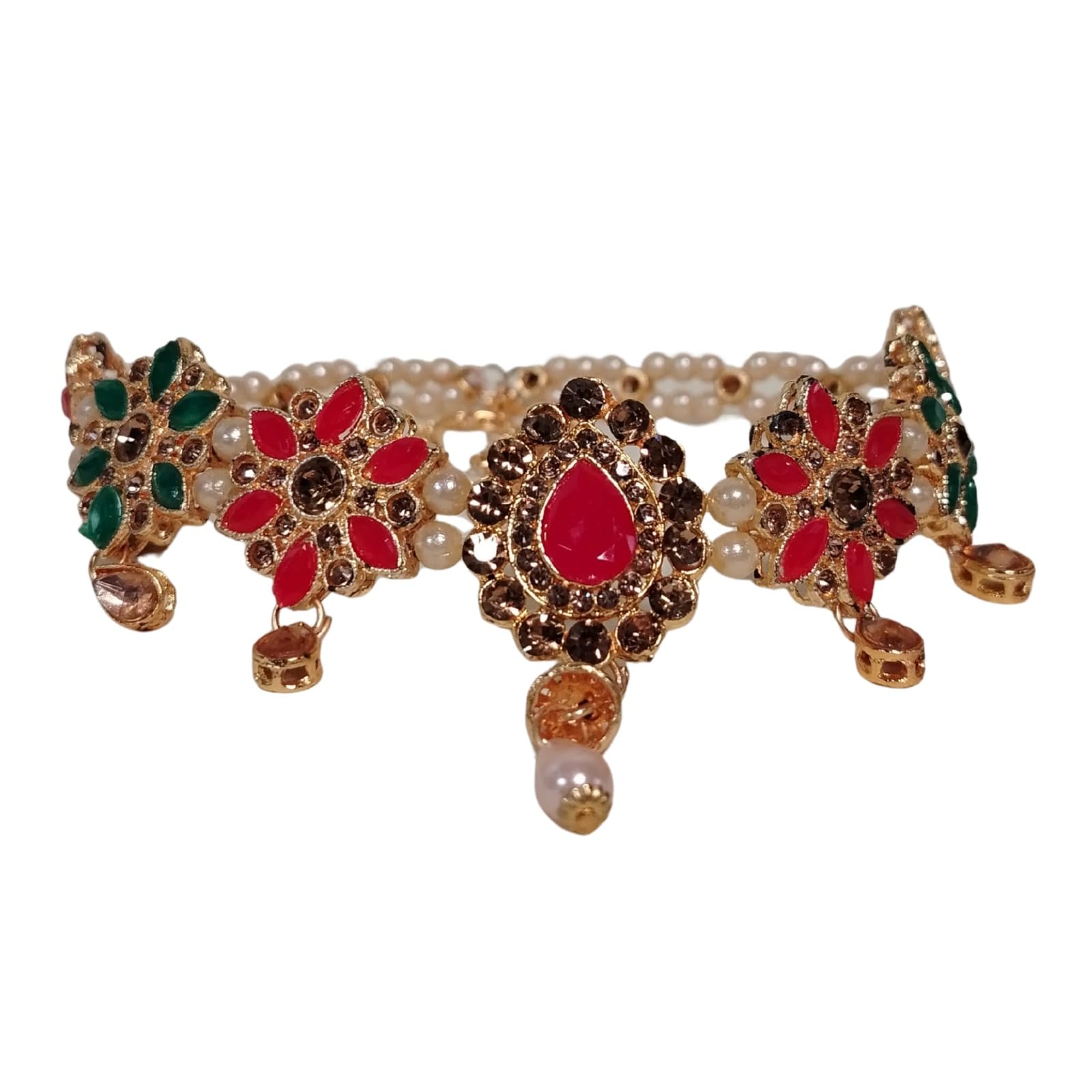 ZingMe Single patta Sleek and Stylish Colourstones Traditional Kamarbandh Jewellery Waistbelt Clothing Accessory Wedding Bridal Jewellery