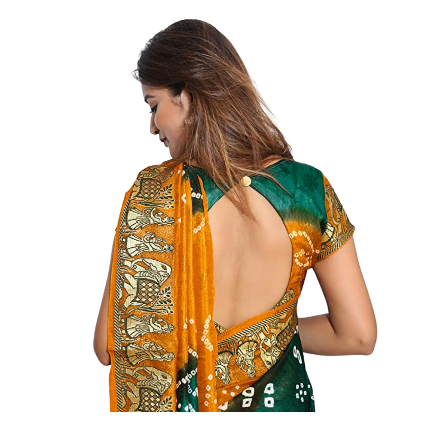 Zingme Women's Banarasi Silk Blend Saree with Blouse Piece - Elegant Traditional Ethenic Wear for Special Occasions