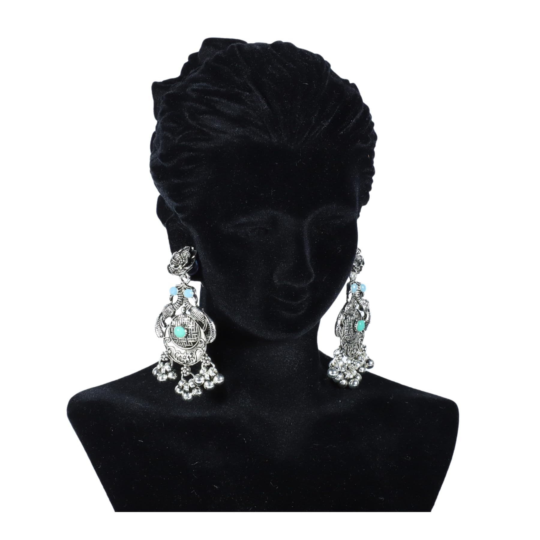 Zingme Stylish Oxidised Jewellery Long Necklace Set for Women & Girls