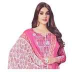 Zingme Women's Cotton Printed Unstitched Salwar Suit Dress Material with Printed Dupatta - Comfortable Ethnic Wear for Daily and Special Occasions