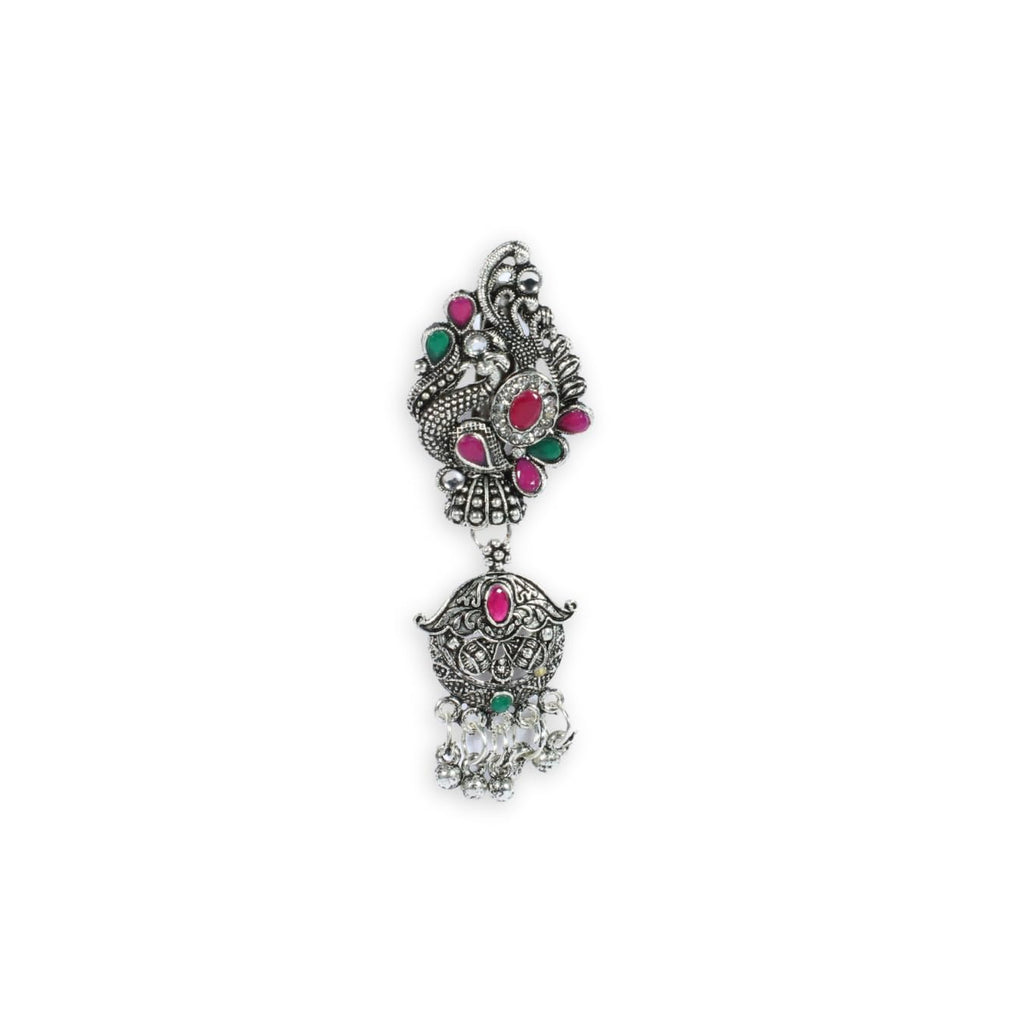 ZingMe Silver Plated Stone Studded Saree Clip Saree Accessories