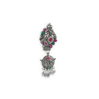 ZingMe Silver Plated Stone Studded Saree Clip Saree Accessories