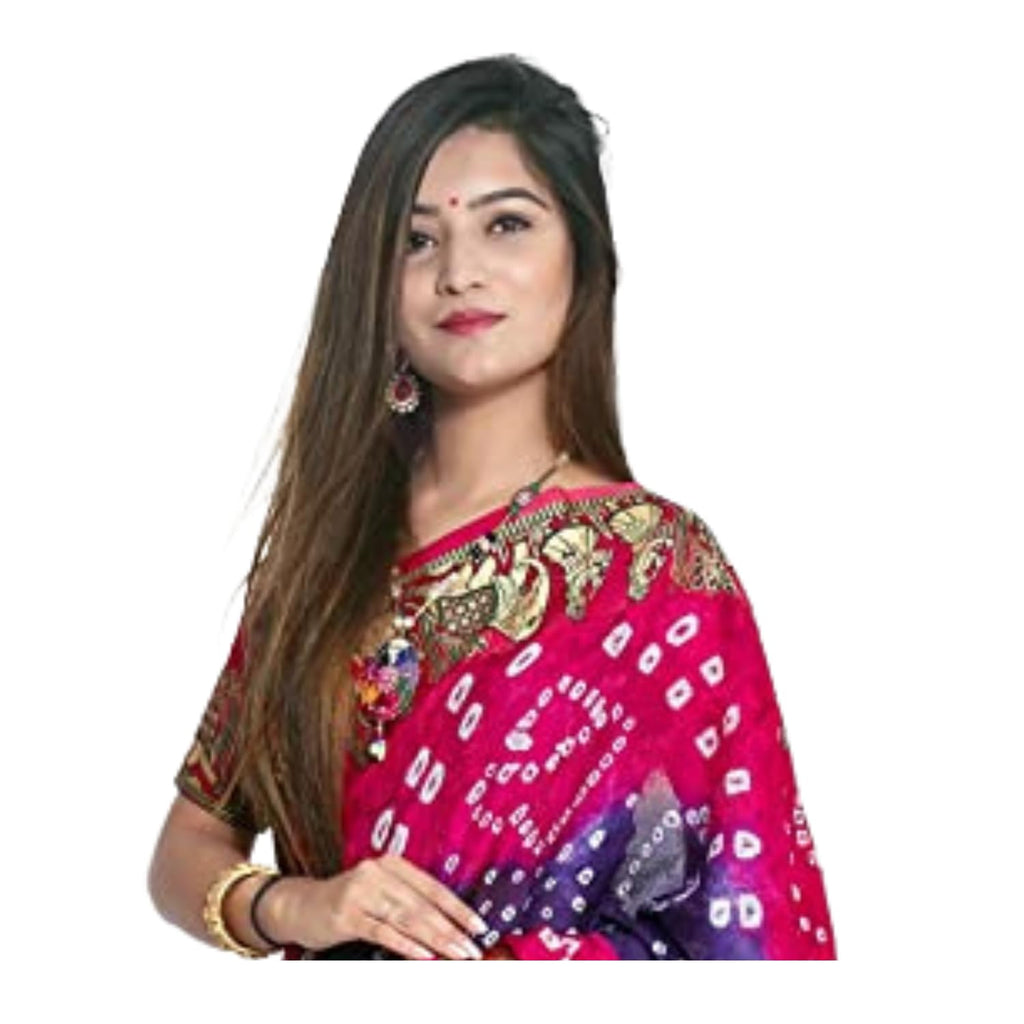 Zingme Women's Banarasi Silk Blend Saree with Blouse Piece - Elegant Traditional Ethenic Wear for Special Occasions
