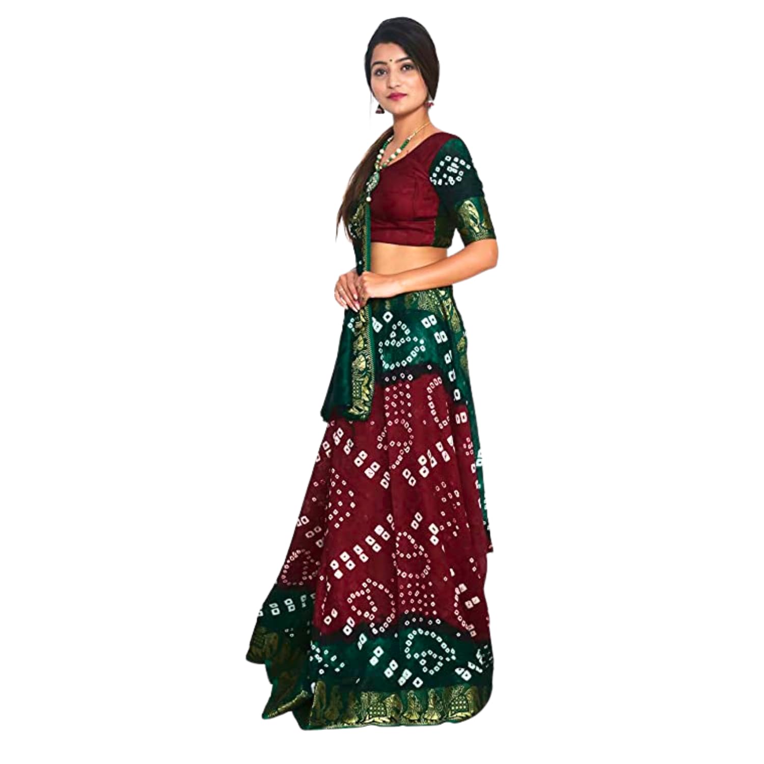 Zingme Women's Banarasi Silk Blend Saree with Blouse Piece - Elegant Traditional Ethenic Wear for Special Occasions