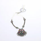 Zingme Stylish Oxidised Silver Coated Jewellery Long Necklace Set for Women & Girls