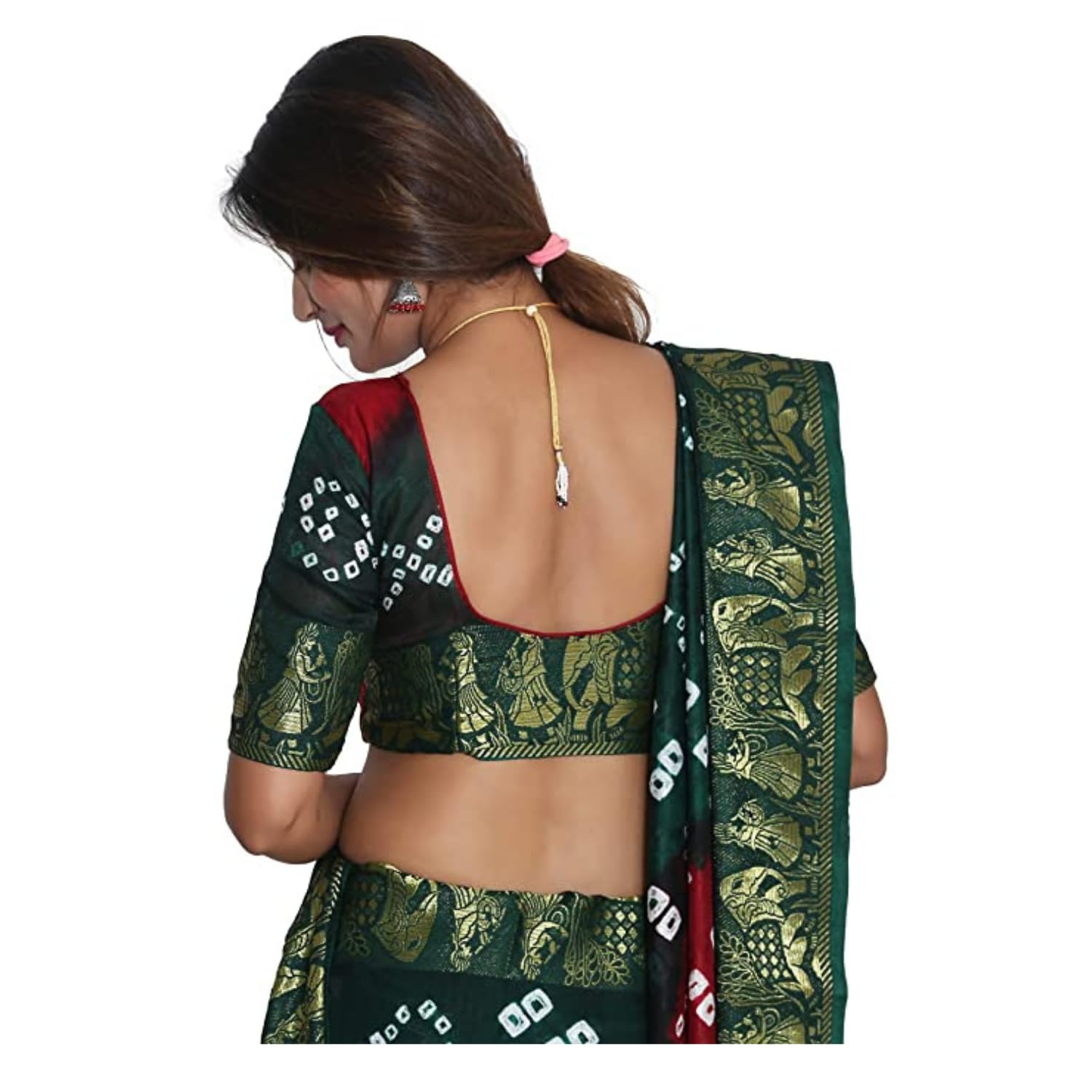 Zingme Women's Banarasi Silk Blend Saree with Blouse Piece - Elegant Traditional Ethenic Wear for Special Occasions