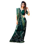 Zingme Women's Banarasi Silk Blend Saree with Blouse Piece - Elegant Traditional Ethenic Wear for Special Occasions