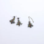 Zingme Latest Stylish Traditional Oxidised Silver Necklace Jewellery Set for Women