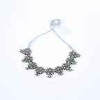 Zingme Latest Stylish Traditional Oxidised Silver Necklace Jewellery Set for Women