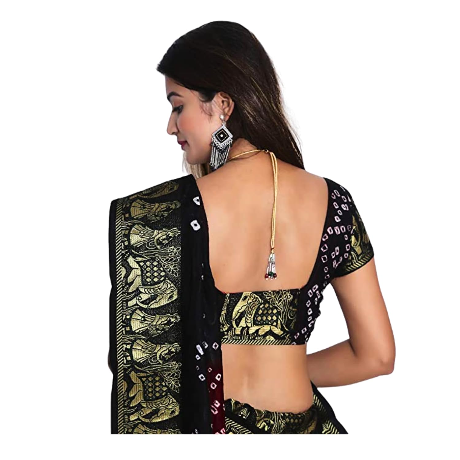 Zingme Women's Banarasi Silk Blend Saree with Blouse Piece - Elegant Traditional Ethenic Wear for Special Occasions