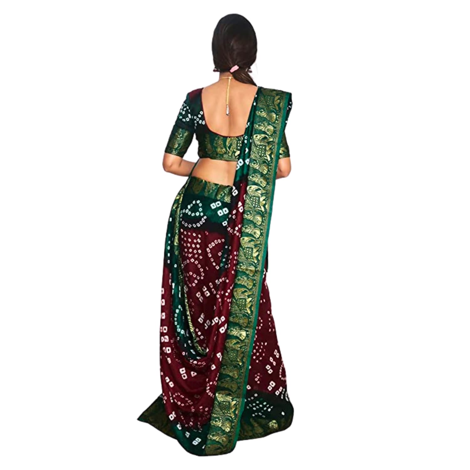 Zingme Women's Banarasi Silk Blend Saree with Blouse Piece - Elegant Traditional Ethenic Wear for Special Occasions