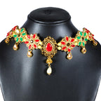ZingMe Single patta Sleek and Stylish Colourstones Traditional Kamarbandh Jewellery Waistbelt Clothing Accessory Wedding Bridal Jewellery