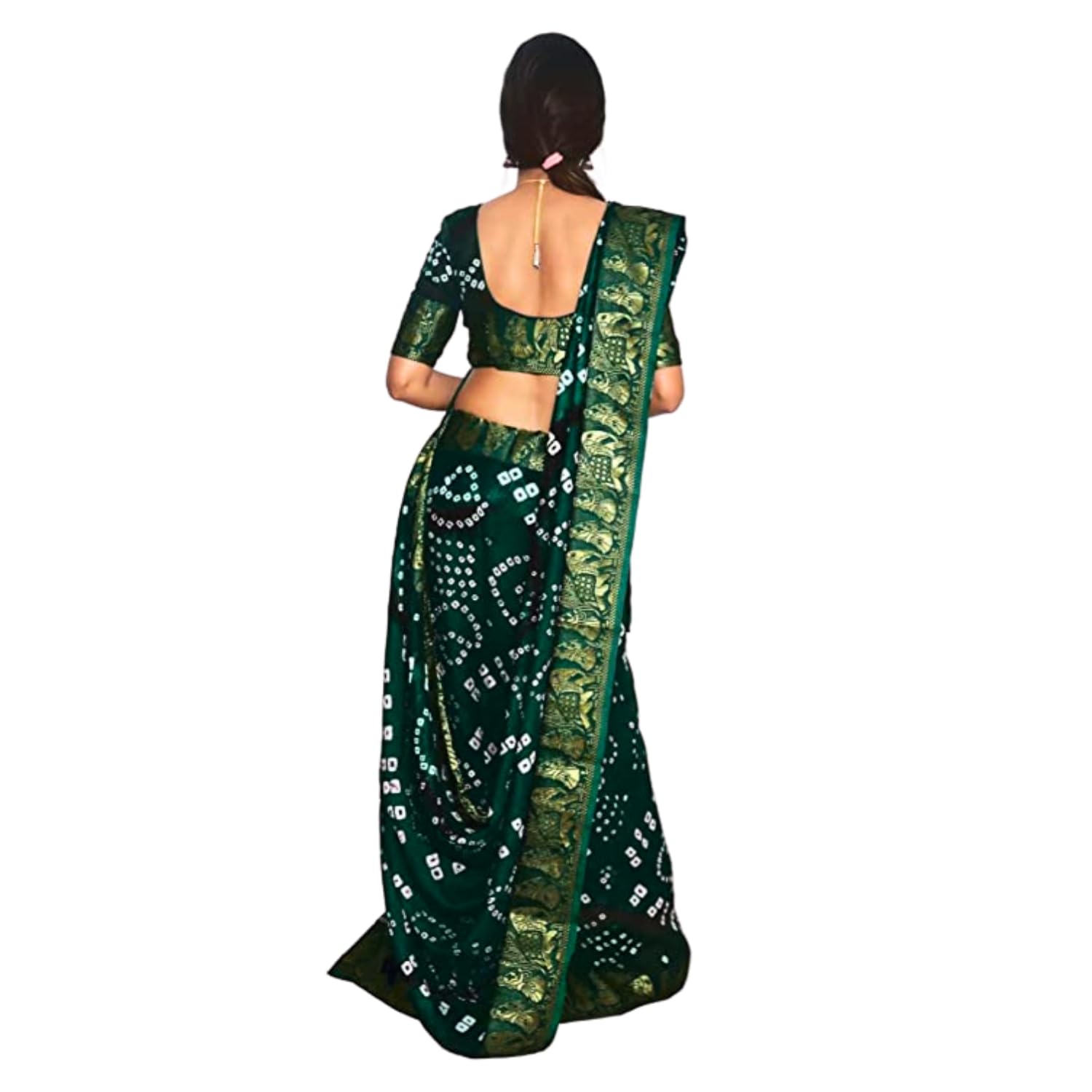Zingme Women's Banarasi Silk Blend Saree with Blouse Piece - Elegant Traditional Ethenic Wear for Special Occasions