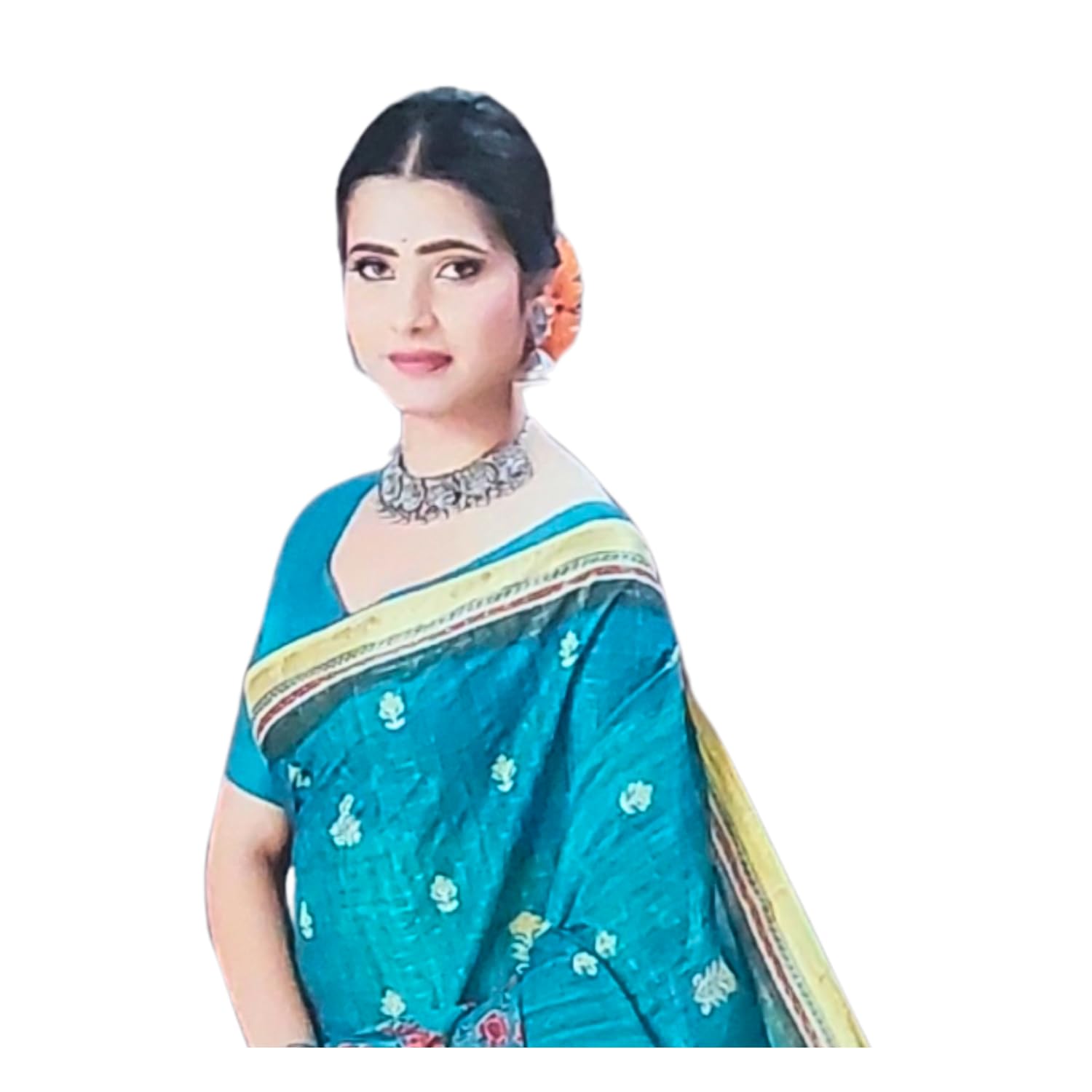 Zingme Women's Printed Art Silk Saree with Blouse Piece - Lightweight Ethnic Wear for Festive and Special Occasions