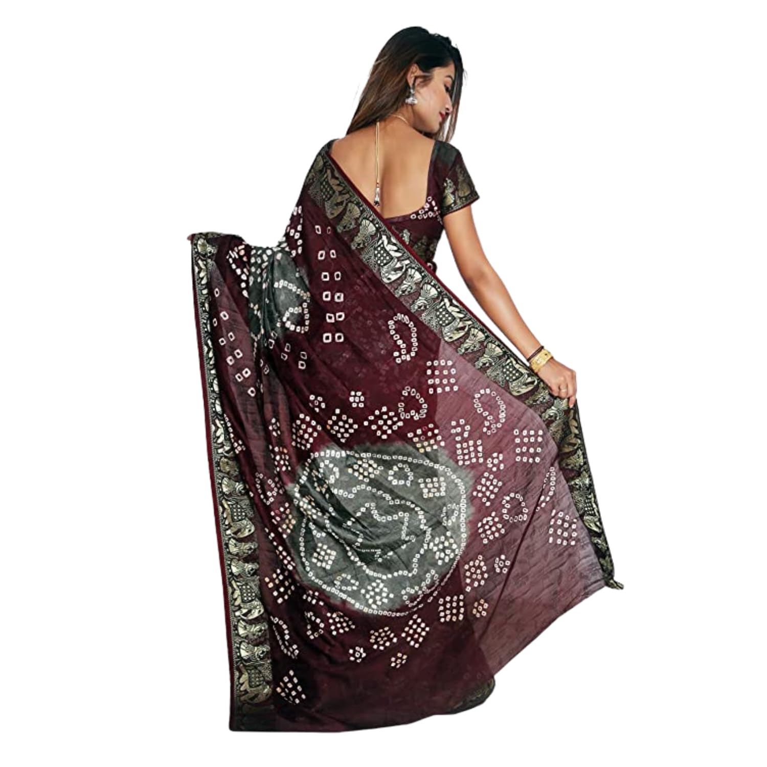 Zingme Women's Banarasi Silk Blend Saree with Blouse Piece - Elegant Traditional Ethenic Wear for Special Occasions