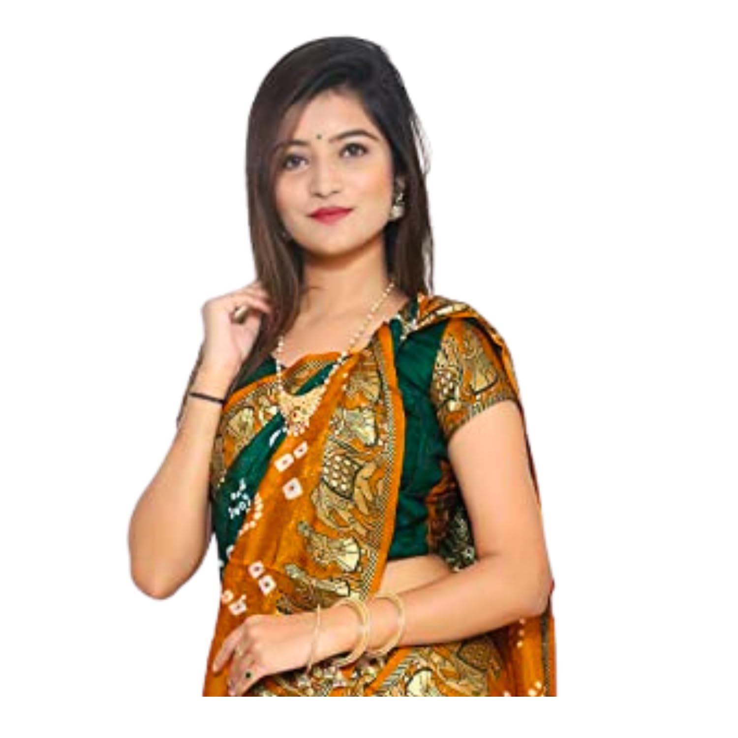 Zingme Women's Banarasi Silk Blend Saree with Blouse Piece - Elegant Traditional Ethenic Wear for Special Occasions