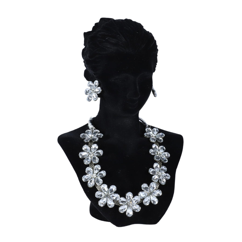 Zingme Latest Stylish Traditional Oxidised Silver Necklace Jewellery Set for Women