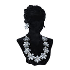 Zingme Latest Stylish Traditional Oxidised Silver Necklace Jewellery Set for Women