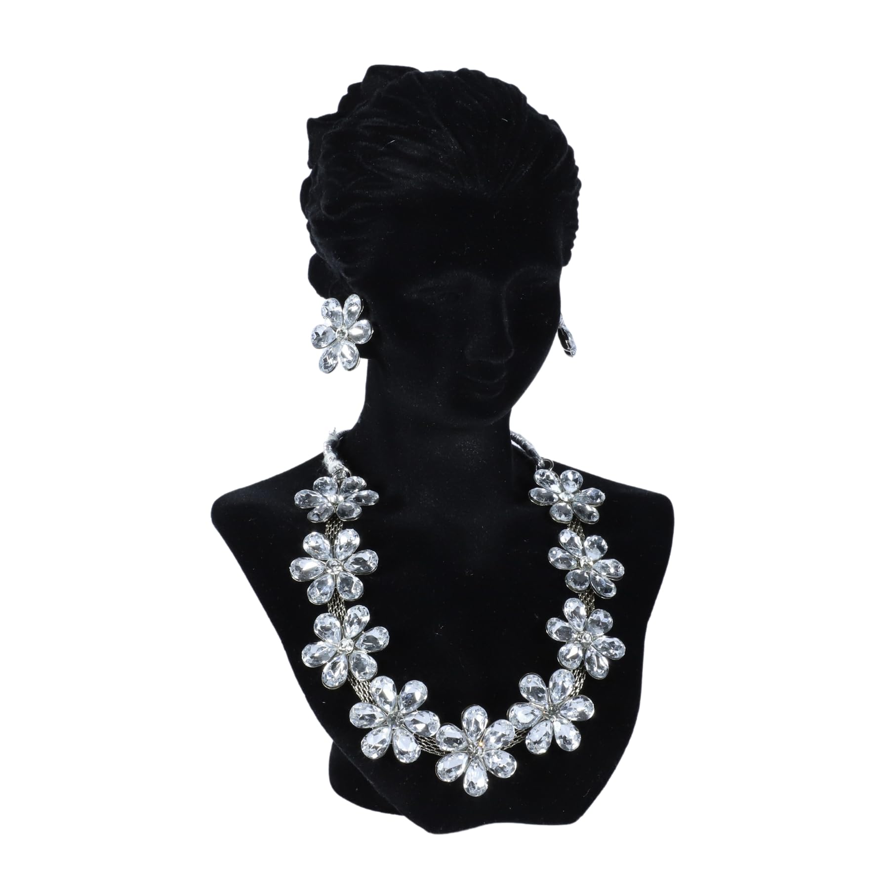 Zingme Latest Stylish Traditional Oxidised Silver Necklace Jewellery Set for Women